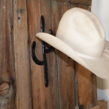 Horseshoe Cactus Cowboy Hat Rack