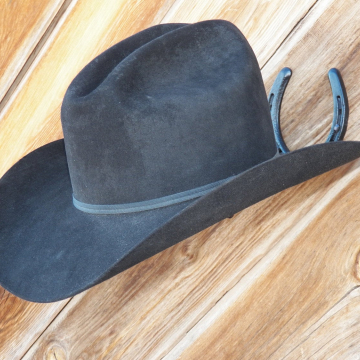 Cowboy Horseshoe Hat Rack black