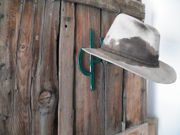 Horseshoe Cactus Cowboy Hat Rack