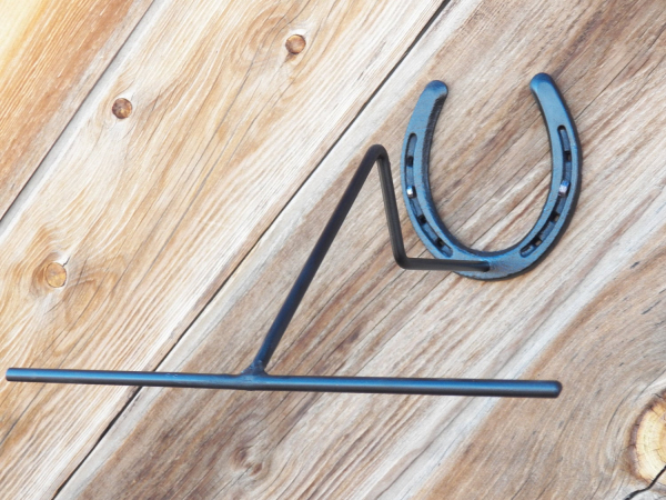 Cowboy Horseshoe Hat Rack black