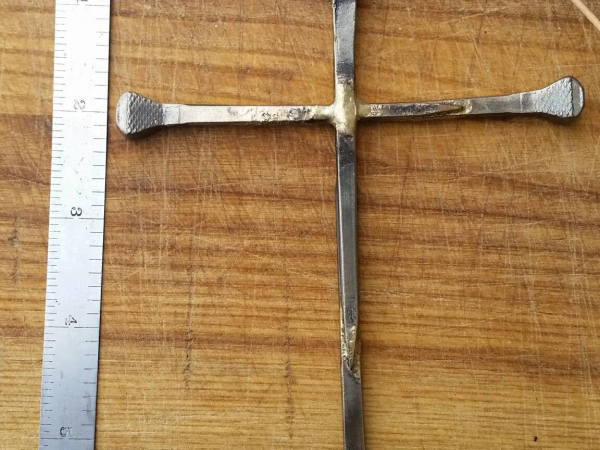Five Horseshoe Nail Crosses Large for one price