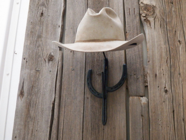 Horseshoe Cactus Hat Rack Coat Hook Combination