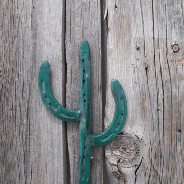 Horseshoe  Cactus Coat Hook
